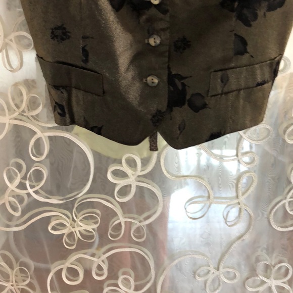 Carol little vest sz 12 leopard pinstripe grey - Picture 5 of 14